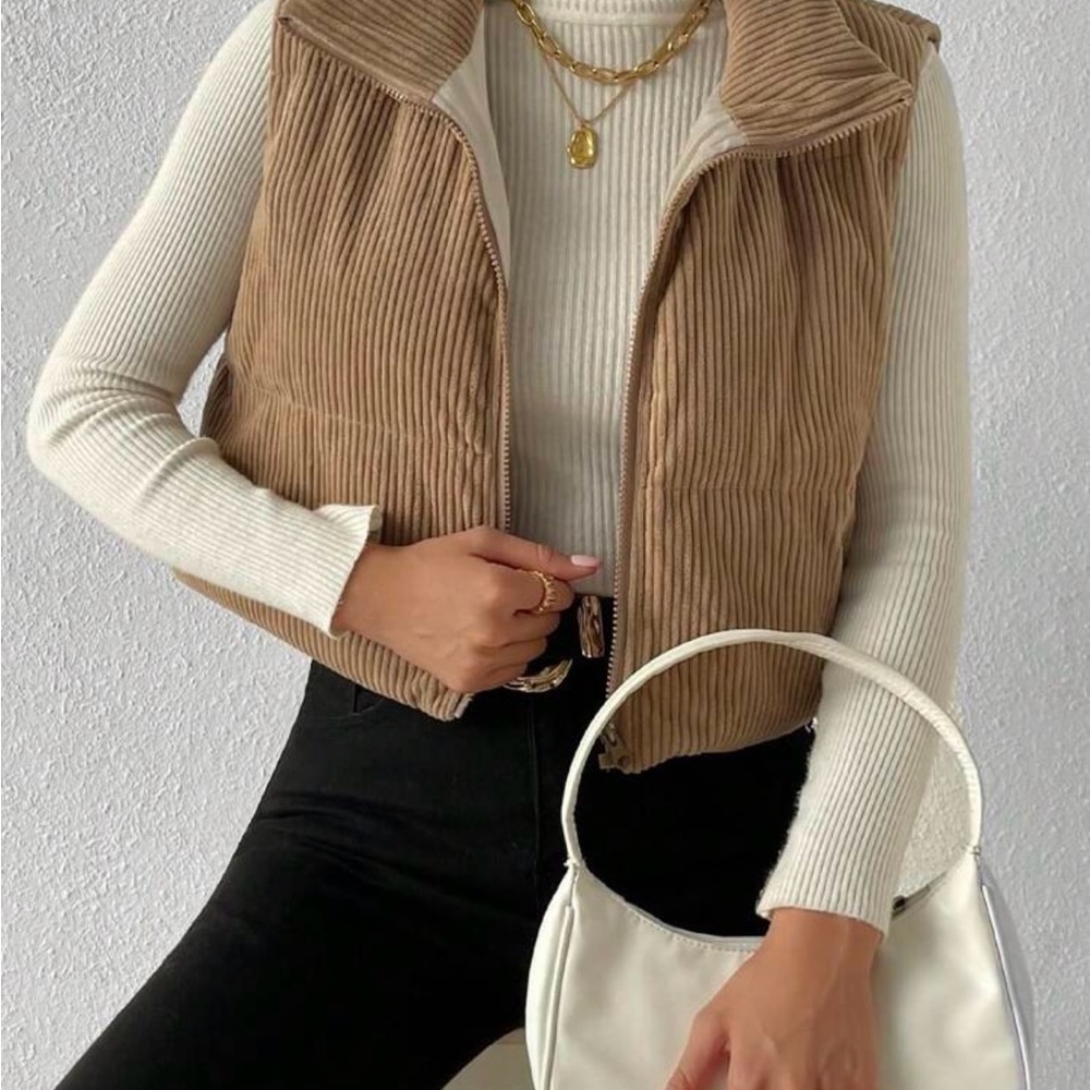 Tan Corduroy Vest
